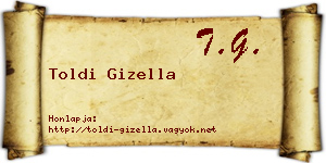 Toldi Gizella névjegykártya