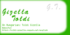 gizella toldi business card